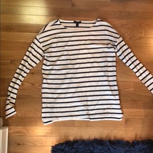 J crew navy striped shirt